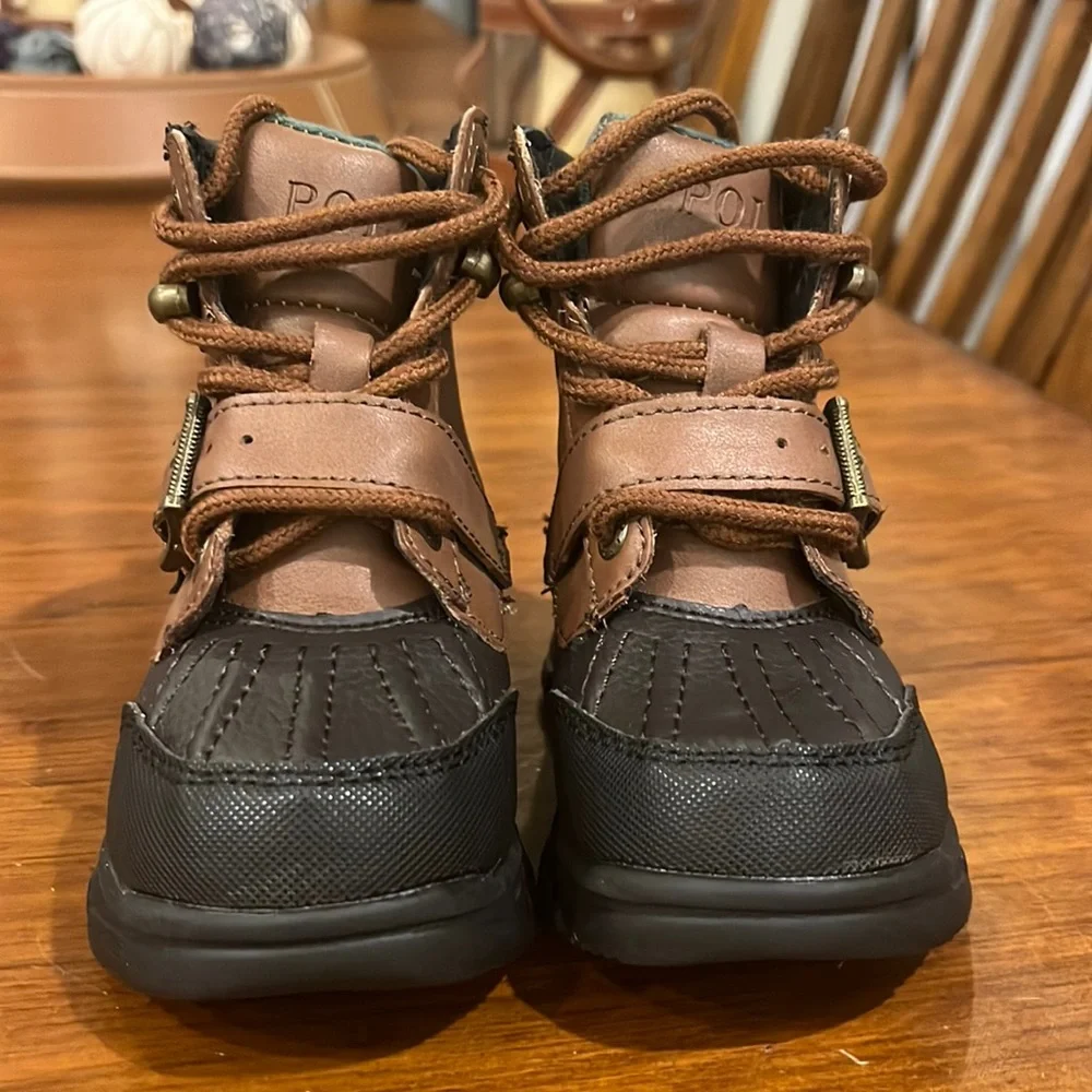 Polo Ralph Lauren Colbey Boots Tan new Preschool Toddlers Size 5 Boys Girls